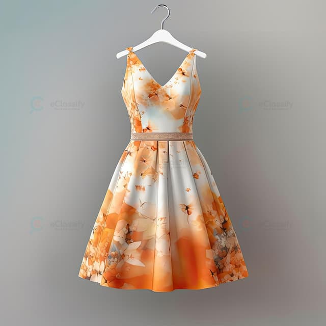 Elegant floral sunset dress