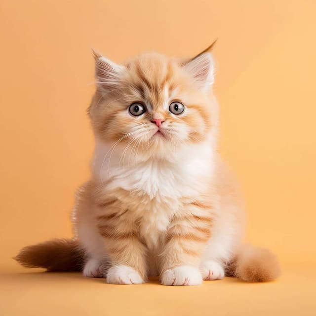 Peach Blossom – Fluffy Orange and White Kitten