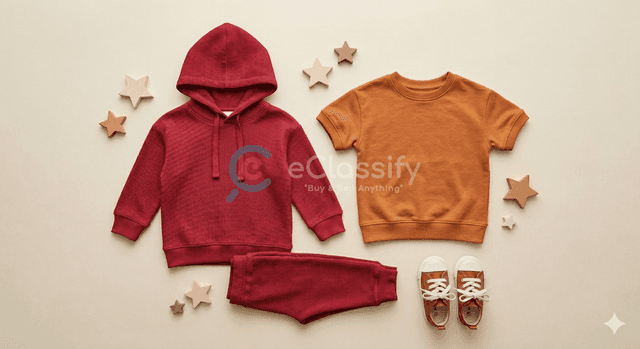 Stylish & Comfortable Kids’ Party Wear Dress Set – Elegant Cotton Blend Outfit with Matching Accessories for Ages 5–10
